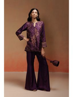 LABEL NAARITI - Ashma-Purple Kurta With Sharara
