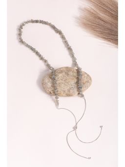 Ornate Jewels - 925 Silver Labradorite Chips Beads Bolo Necklace for Women & Girls