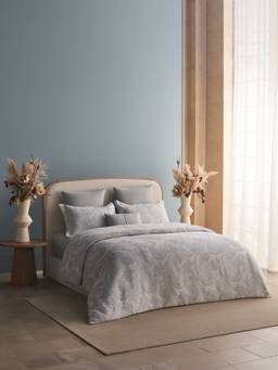Ddecor Live Beautiful - Cotton Powder Blue Paisley Jacquard Super King Bedding Set