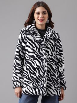 Latin Quarters - Black Full Sleeves Collar Neck Regular Coat