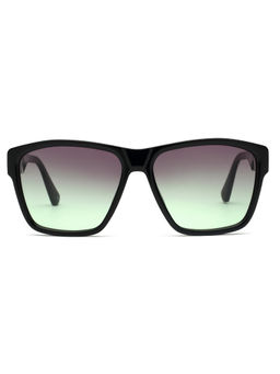 Calvin Klein - Black Lens Wayfarer Sunglass Full Rim Black Frame (57)