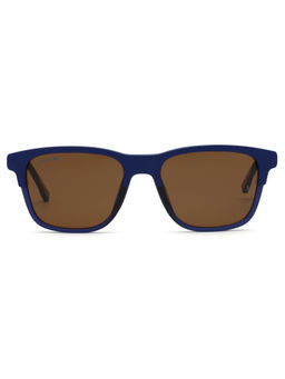 Lacoste - Smoke Lens Wayfarer Sunglass Full Rim Matte Blue Frame (54)