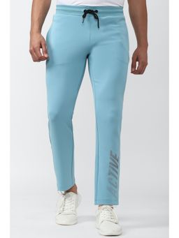 Peter England - Men Blue Graphic Print Casual Track Pant