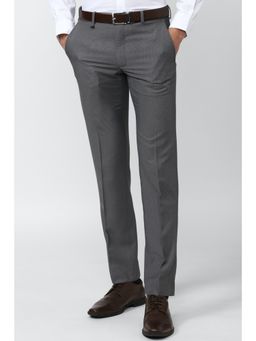 Van Heusen - Men Printed Grey Trouser