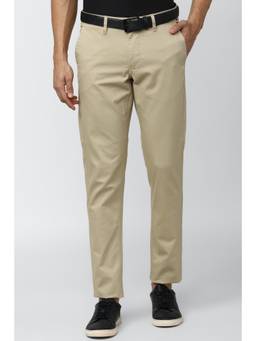 Van Heusen - Men Solid Beige Trouser