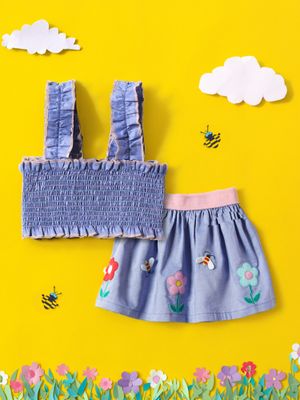Nautinati Girls' Cotton Top| Donut Puff Print| Age 0 - 2 Years