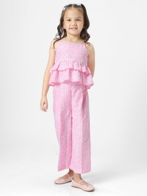 Nautinati Girls Floral Printed Top With Shorts main image 1