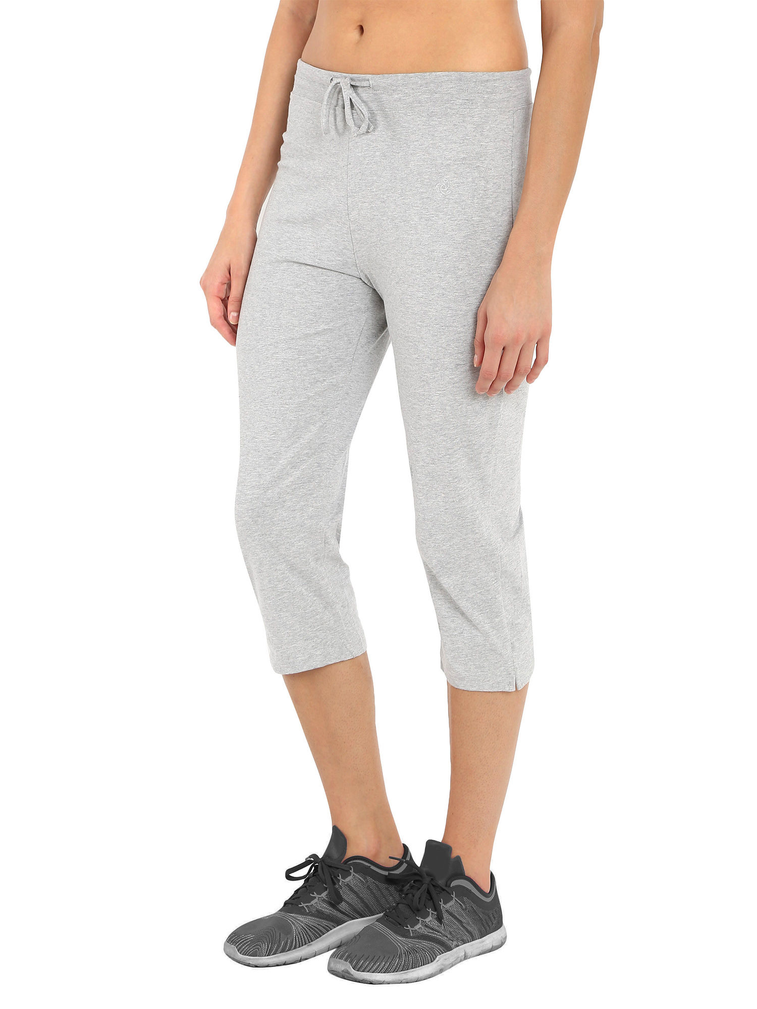 Jockey Light Grey Melange Capri Pants 