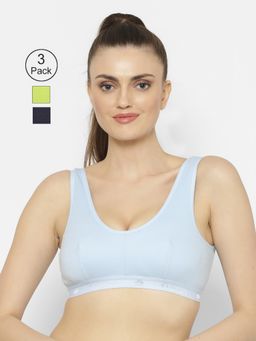Floret - Wirefree Non-padded Sporty Bra - Multi-Color