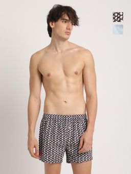The Bear House - Mens Printed Woven Boxers (Pack of 2)