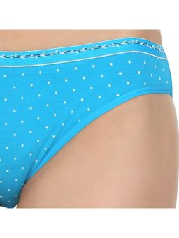 Bodycare - High-Cut Bikini Style Cotton Printed Briefs In Assorted Colors (Pack Of 6)