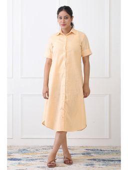 etre comfortwear - Yellow Cotton Shirt Dress