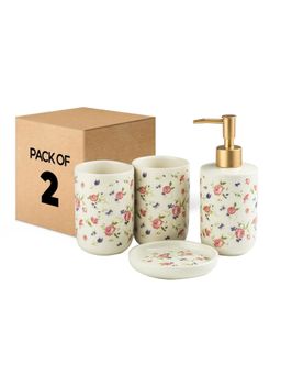 The Better Home - Bathroom Ware 4PC Set White (Pack of 2)