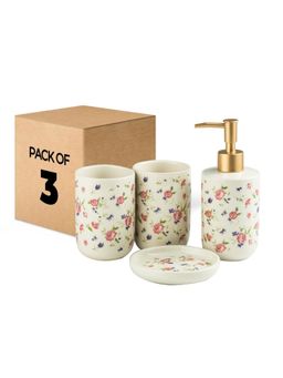 The Better Home - Bathroom Ware 4PC Set White (Pack of 3)