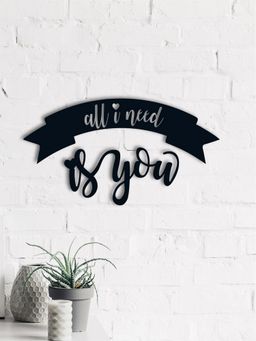 eCraftIndia - "All I need is You" Love Theme Black Wood Wall Art Cut out