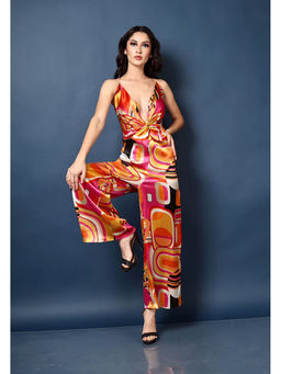 Kayjay by Kritika Jain - V-Neck Sleeveless Rainbow Jumpsuit