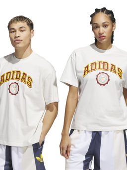 adidas Originals - Gfx Tee Unisex White Basket Ball T-shirt