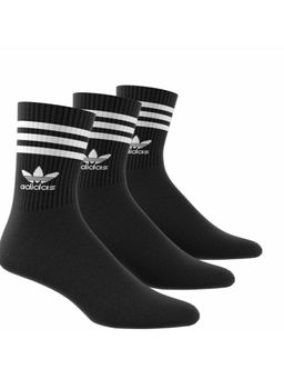 adidas - Mid Cut Crw Socks Black (Pack of 3)