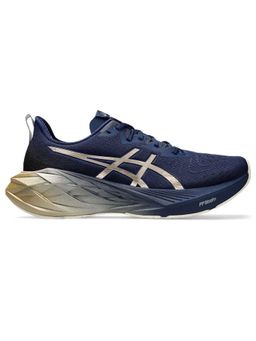 ASICS - Mens Nova Blast 4 Platinum Navy Blue Expanse/Champagne Running Shoes