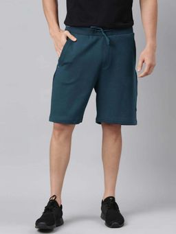 FILA - Men Teal Solid Shorts