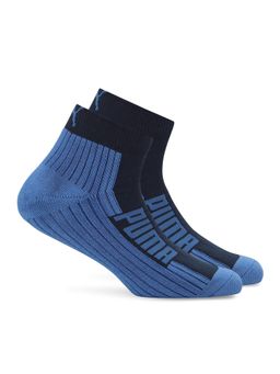 Puma - LOGO CUSHION QUARTER 2P Unisex Blue Socks (Set of 2)