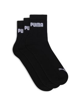 Puma - CUSHIONSPORT QUARTER 3P Unisex Black Socks (Set of 3)