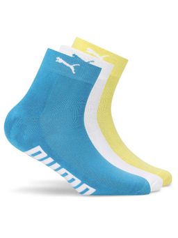 Puma - Ankle Length Half Terry Unisex Yellow Socks (Pack of 3)