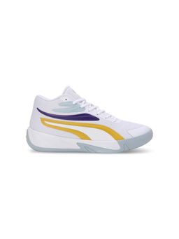 Puma - Court Pro Unisex Off White & Yellow Basketball Shoes