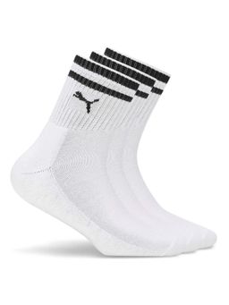 Puma - Unisex White Solid Socks (Pack of 3)