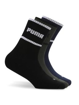 Puma - Unisex Multi-Color Solid Socks (Pack of 3)