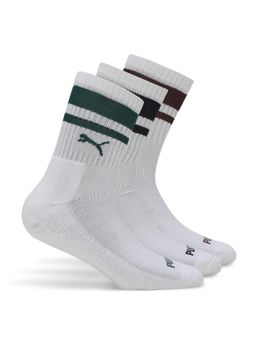 Puma - Unisex Grey Solid Socks (Pack of 3)