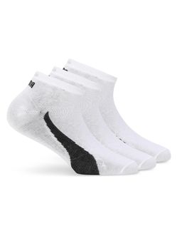 Puma - Unisex White Colorblock Socks (Pack of 3)