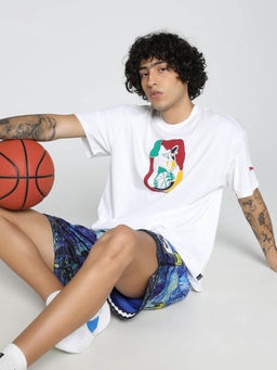 Puma - Dylan Exhibit Oversized Men's White T-shirts