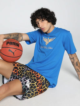 Puma - Melo Golden Oversized Men's Blue T-shirts