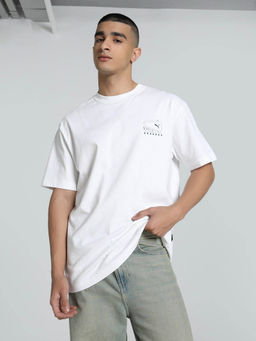 Puma - House Of Graphics Relaxed Fit What Mens White T-Shirt