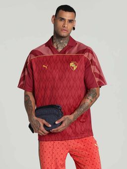 Puma - X Harry Potter Unisex Relaxed Fit Red Football Jersey Polo T-Shirt