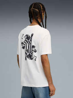 Puma - House Of Graphics Men White Relaxed Fit Cotton T-Shirt