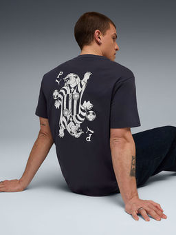 Puma - House Of Graphics Men Navy Blue Relaxed Fit Cotton T-Shirt