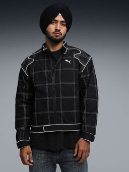Puma - Men Black Checks Bomber Jacket