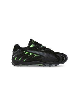 Puma - Unisex Black & Green Inhale Lightweight Casual Sneakers