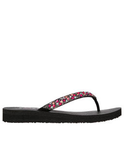 SKECHERS - Women Meditation Black Multi Casual Slippers