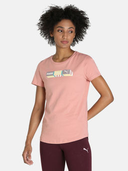 Puma - Graphic Tee Iv Women Pink T-shirt