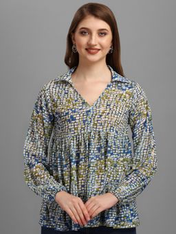 Masakali.Co - Women Co Multi-Color Floral Print Georgette Top