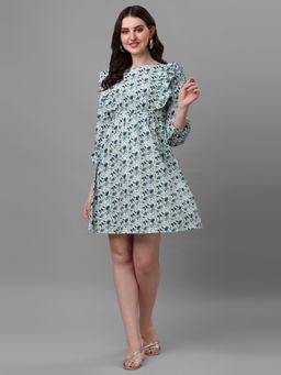 Masakali.Co - Women Floral Printed Crepe Dress