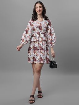 Masakali.Co - Women Floral Printed Crepe Western Dress