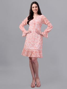 Masakali.Co - Printed Georgette A-Line Dress