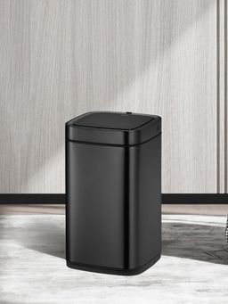 OBSESSIONS - Black Stainless Steel Sensor Bin, 6 Ltr