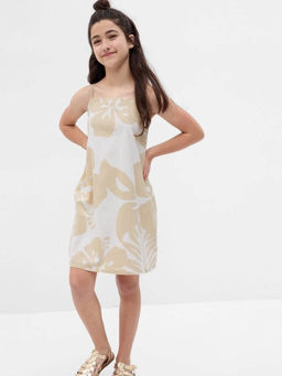 GAP - Girls Botanical Spaghetti Strap Bow Shift Dress