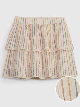 GAP - Girls Mid-Rise Vertical Striped Tiered Skirt