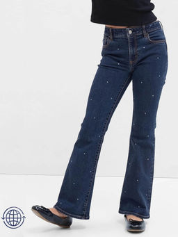 GAP - Girls Mid-Rise Embellished Bootcut Fit Jeans